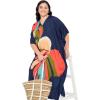 imageWomen Plus Size Caftans Polyester Bathing Suit Cover Up Dubai Kaftan Maxi House Dresses for SummerDeep Navy Blue