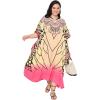 imageWomen Plus Size Caftans Polyester Bathing Suit Cover Up Dubai Kaftan Maxi House Dresses for SummerGradient Peach  Black