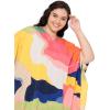 imageWomen Plus Size Caftans Polyester Bathing Suit Cover Up Dubai Kaftan Maxi House Dresses for SummerMulticolour