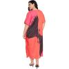 imageWomen Plus Size Caftans Polyester Bathing Suit Cover Up Dubai Kaftan Maxi House Dresses for SummerTangerinered