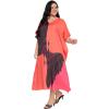 imageWomen Plus Size Caftans Polyester Bathing Suit Cover Up Dubai Kaftan Maxi House Dresses for SummerTangerinered