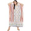 imagePlus Size Women Kaftan Dress Polyester Long Beach Cover Up Maxi Mumu Dresses for Bathing CaftanWhite  Orange