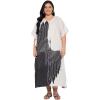 imageWomen Plus Size Caftans Polyester Bathing Suit Cover Up Dubai Kaftan Maxi House Dresses for SummerBlack  Off White
