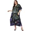 imageWomen Plus Size Caftans Polyester Bathing Suit Cover Up Dubai Kaftan Maxi House Dresses for SummerBlack  Purple Geometric