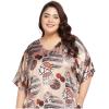 imageCaftans for Women Plus Size Long Satin Pocket Kaftan Dress Beach Swimsuit Cover Up Maxi House DressesBeige