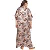 imageCaftans for Women Plus Size Long Satin Pocket Kaftan Dress Beach Swimsuit Cover Up Maxi House DressesBeige