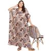 imageCaftans for Women Plus Size Long Satin Pocket Kaftan Dress Beach Swimsuit Cover Up Maxi House DressesBeige