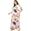 imageCaftans for Women Plus Size Long Satin Pocket Kaftan Dress Beach Swimsuit Cover Up Maxi House DressesBlanc De Blanc