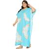 imageGypsie Blu Women Plus Size Kaftan Dress Evening Swimsuit Cover Up Beach Long Maxi Dresses VNeck Mumu for Summer CaftanAqua Blue