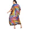 imageGypsie Blu Women Plus Size Kaftan Dress Evening Swimsuit Cover Up Beach Long Maxi Dresses VNeck Mumu for Summer CaftanBlack