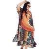 imageGypsie Blu Women Plus Size Kaftan Dress Evening Swimsuit Cover Up Beach Long Maxi Dresses VNeck Mumu for Summer CaftanBlack Tribal Lady