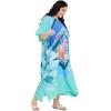 imageGypsie Blu Women Plus Size Kaftan Dress Evening Swimsuit Cover Up Beach Long Maxi Dresses VNeck Mumu for Summer CaftanBlue