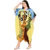 imageGypsie Blu Women Plus Size Kaftan Dress Evening Swimsuit Cover Up Beach Long Maxi Dresses VNeck Mumu for Summer CaftanBright Yellow