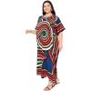 imageGypsie Blu Women Plus Size Kaftan Dress Evening Swimsuit Cover Up Beach Long Maxi Dresses VNeck Mumu for Summer CaftanDeep Blue