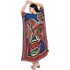 imageGypsie Blu Women Plus Size Kaftan Dress Evening Swimsuit Cover Up Beach Long Maxi Dresses VNeck Mumu for Summer CaftanDeep Blue