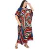 imageGypsie Blu Women Plus Size Kaftan Dress Evening Swimsuit Cover Up Beach Long Maxi Dresses VNeck Mumu for Summer CaftanDeep Blue