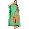 imageGypsie Blu Women Plus Size Kaftan Dress Evening Swimsuit Cover Up Beach Long Maxi Dresses VNeck Mumu for Summer CaftanGrass Green