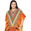 imageGypsie Blu Women Plus Size Kaftan Dress Evening Swimsuit Cover Up Beach Long Maxi Dresses VNeck Mumu for Summer CaftanMulti