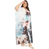 imageGypsie Blu Women Plus Size Kaftan Dress Evening Swimsuit Cover Up Beach Long Maxi Dresses VNeck Mumu for Summer CaftanOffwhite
