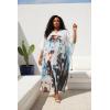 imageGypsie Blu Women Plus Size Kaftan Dress Evening Swimsuit Cover Up Beach Long Maxi Dresses VNeck Mumu for Summer CaftanOffwhite