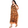 imageGypsie Blu Women Plus Size Kaftan Dress Evening Swimsuit Cover Up Beach Long Maxi Dresses VNeck Mumu for Summer CaftanOrange Abstract