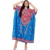 imageGypsie Blu Women Plus Size Kaftan Dress Evening Swimsuit Cover Up Beach Long Maxi Dresses VNeck Mumu for Summer CaftanRed  Blue