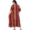 imageGypsie Blu Women Plus Size Kaftan Dress Evening Swimsuit Cover Up Beach Long Maxi Dresses VNeck Mumu for Summer CaftanRed