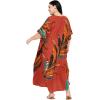 imageGypsie Blu Women Plus Size Kaftan Dress Evening Swimsuit Cover Up Beach Long Maxi Dresses VNeck Mumu for Summer CaftanReddishbrown