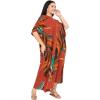 imageGypsie Blu Women Plus Size Kaftan Dress Evening Swimsuit Cover Up Beach Long Maxi Dresses VNeck Mumu for Summer CaftanReddishbrown