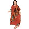 imageGypsie Blu Women Plus Size Kaftan Dress Evening Swimsuit Cover Up Beach Long Maxi Dresses VNeck Mumu for Summer CaftanReddishbrown