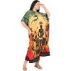 imageGypsie Blu Women Plus Size Kaftan Dress Evening Swimsuit Cover Up Beach Long Maxi Dresses VNeck Mumu for Summer CaftanYellow  Orange