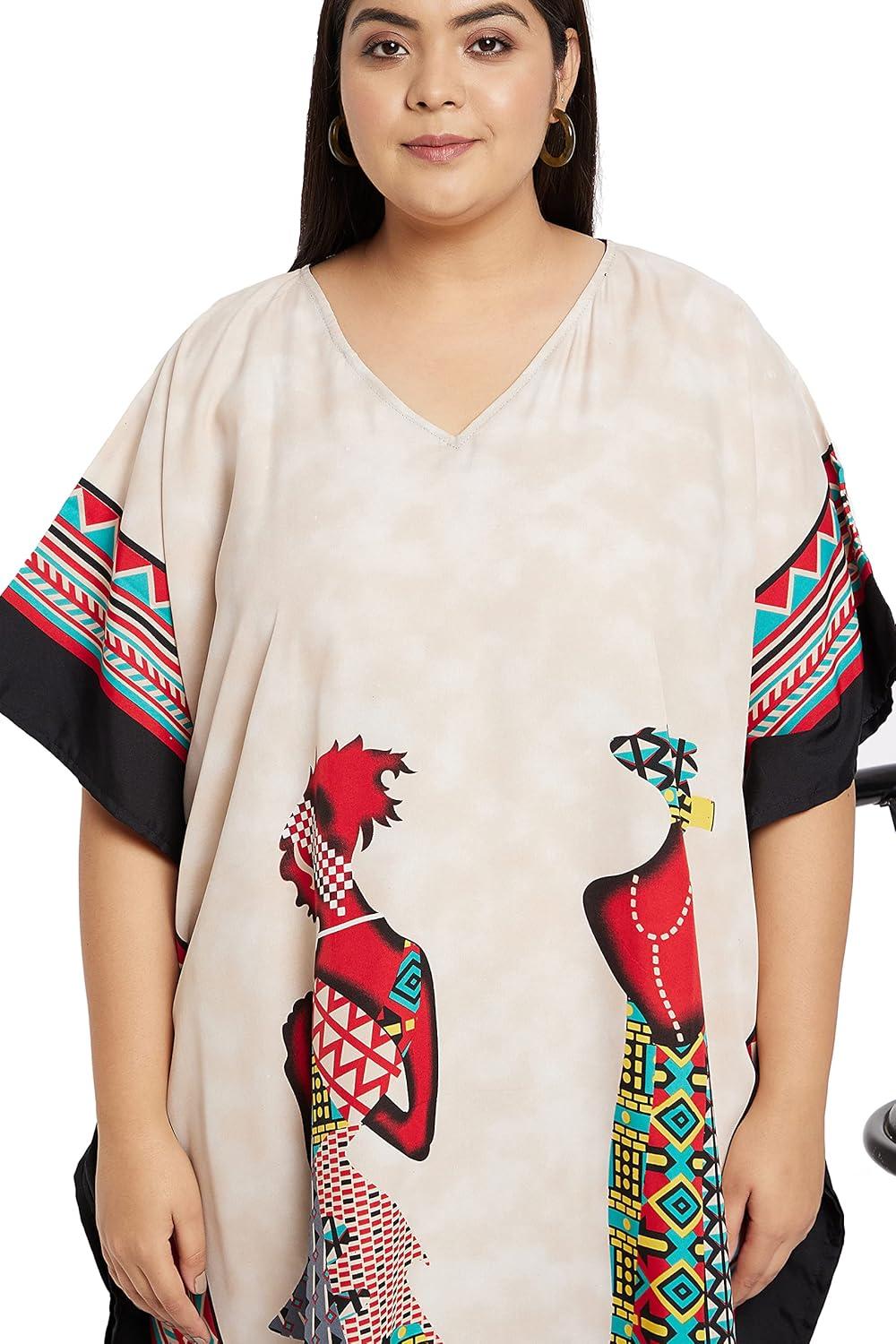 imageCaftans for Women Plus Size Polyester Maxi Beach Dresses Bathing Suit Cover Up Long Kaftan Swimsuit Coverup House DressLight Beige