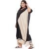 imageCaftans for Women Plus Size Polyester Maxi Beach Dresses Bathing Suit Cover Up Long Kaftan Swimsuit Coverup House DressBlack