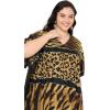 imageCaftans for Women Plus Size Polyester Maxi Beach Dresses Bathing Suit Cover Up Long Kaftan Swimsuit Coverup House DressBlack Animal