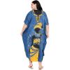 imageCaftans for Women Plus Size Polyester Maxi Beach Dresses Bathing Suit Cover Up Long Kaftan Swimsuit Coverup House DressBlue