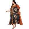 imageCaftans for Women Plus Size Polyester Maxi Beach Dresses Bathing Suit Cover Up Long Kaftan Swimsuit Coverup House DressBrown