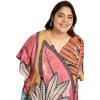 imageCaftans for Women Plus Size Polyester Maxi Beach Dresses Bathing Suit Cover Up Long Kaftan Swimsuit Coverup House DressCoral Pink