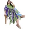 imageCaftans for Women Plus Size Polyester Maxi Beach Dresses Bathing Suit Cover Up Long Kaftan Swimsuit Coverup House DressLeaf Green