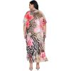 imageCaftans for Women Plus Size Polyester Maxi Beach Dresses Bathing Suit Cover Up Long Kaftan Swimsuit Coverup House DressMulti