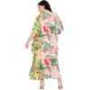 imageCaftans for Women Plus Size Polyester Maxi Beach Dresses Bathing Suit Cover Up Long Kaftan Swimsuit Coverup House DressMulti Leaf