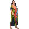 imageCaftans for Women Plus Size Polyester Maxi Beach Dresses Bathing Suit Cover Up Long Kaftan Swimsuit Coverup House DressNavy Blue