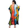imageCaftans for Women Plus Size Polyester Maxi Beach Dresses Bathing Suit Cover Up Long Kaftan Swimsuit Coverup House DressNavy Blue