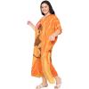 imageCaftans for Women Plus Size Polyester Maxi Beach Dresses Bathing Suit Cover Up Long Kaftan Swimsuit Coverup House DressOrange