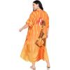 imageCaftans for Women Plus Size Polyester Maxi Beach Dresses Bathing Suit Cover Up Long Kaftan Swimsuit Coverup House DressOrange