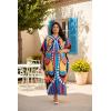 imageCaftans for Women Plus Size Polyester Maxi Beach Dresses Bathing Suit Cover Up Long Kaftan Swimsuit Coverup House DressPeach  Blue