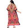 imageCaftans for Women Plus Size Polyester Maxi Beach Dresses Bathing Suit Cover Up Long Kaftan Swimsuit Coverup House DressPink  Black