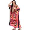 imageCaftans for Women Plus Size Polyester Maxi Beach Dresses Bathing Suit Cover Up Long Kaftan Swimsuit Coverup House DressPink  Black