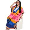 imageCaftans for Women Plus Size Polyester Maxi Beach Dresses Bathing Suit Cover Up Long Kaftan Swimsuit Coverup House DressPink