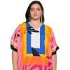 imageCaftans for Women Plus Size Polyester Maxi Beach Dresses Bathing Suit Cover Up Long Kaftan Swimsuit Coverup House DressPink