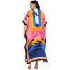 imageCaftans for Women Plus Size Polyester Maxi Beach Dresses Bathing Suit Cover Up Long Kaftan Swimsuit Coverup House DressPink
